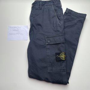 Stone island garment dyed cargo pants navy